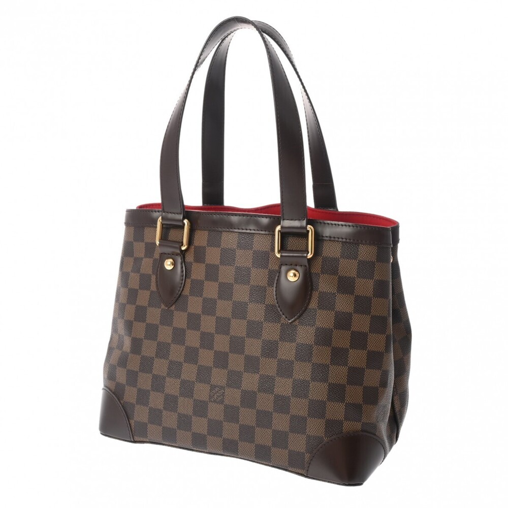 Louis Vuitton Hampstead Canvas Handbag Brown Damier
